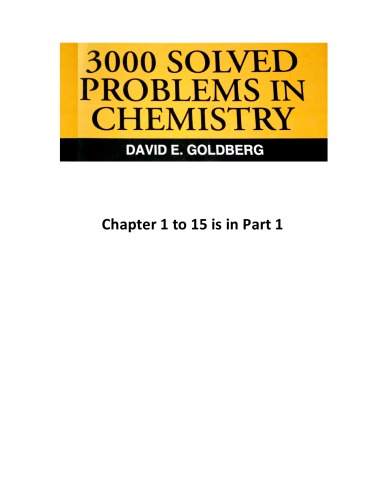 3000 Solved Problems in Chemistry [Part 2: Chs 16-27]