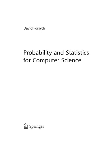 Probability and Statistics for Computer Science