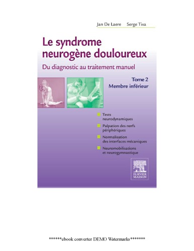 Le syndrome neurogene douloureux