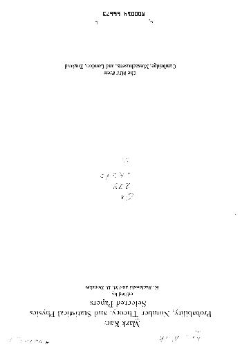 Probability,Number theory, and statistical physics selected papers