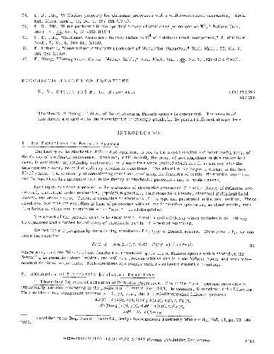 Stochastic evolution equations