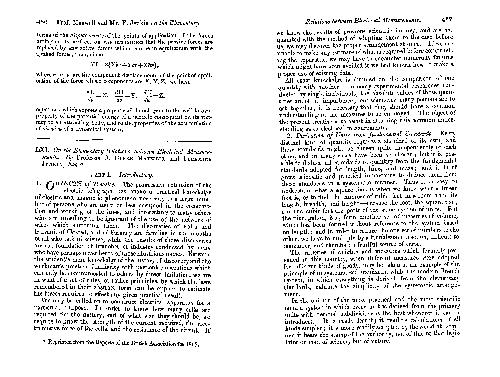 On the Elementary Relations between Electrical Measurements