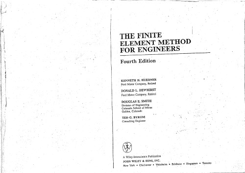 The Finite Element Method for Engineers