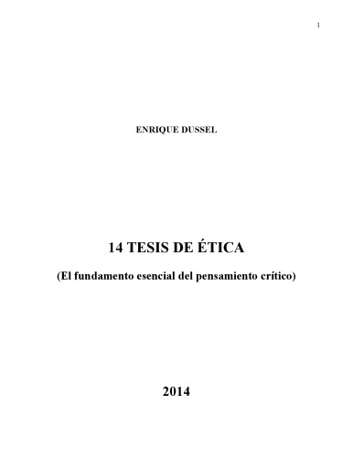 14 Tesis de Ética