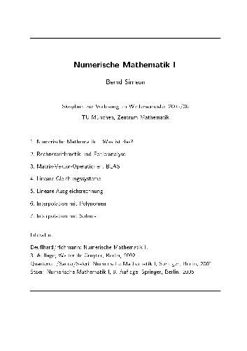 Numerische Mathematik I 002