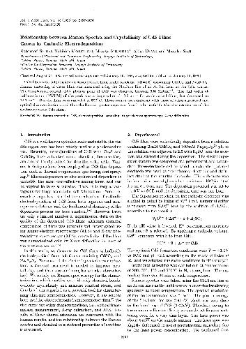 Relationship between Raman Spectra and Crystallinity of CdS Films Grown by Cathodic Electrodeposition