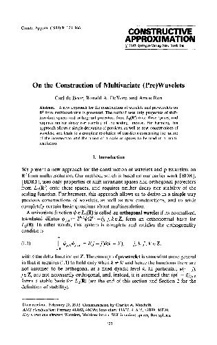 On the construction of multivariate (pre)wavelets