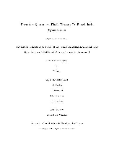 Fermion QFT in black hole spacetimes