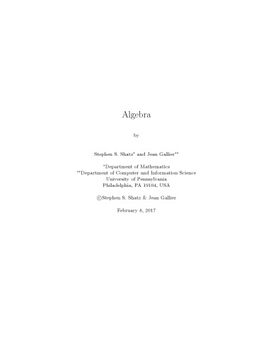 Algebra [lecture notes]