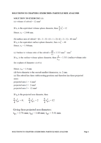 Introduction to Particle Technology (Solutions manual)