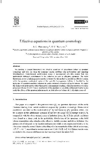 Effective equations in quantum cosmology