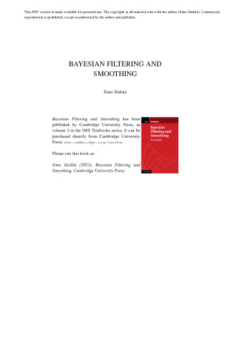 Bayesian Filtering and Smoothing