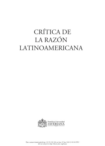 Crítica de la Razón Latinoamericana