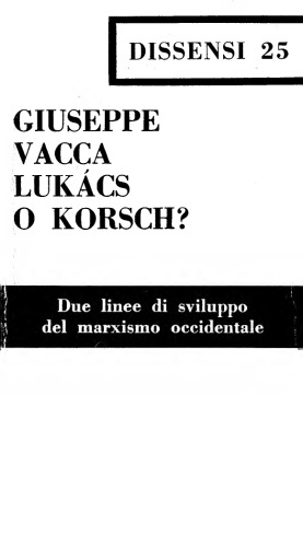 Lukacs o Korsch?