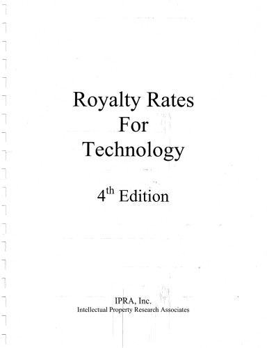 Royalty Rates for Technology