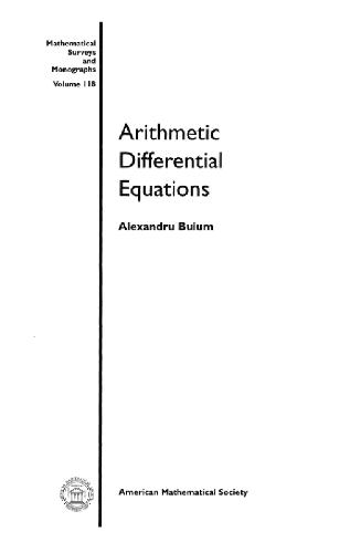 Arithmetic differential equations