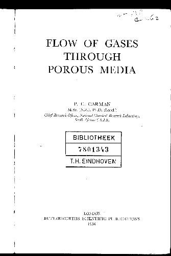 Flow of gases through the porous medium