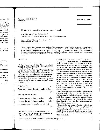 Chaotic streamlines in convective cells