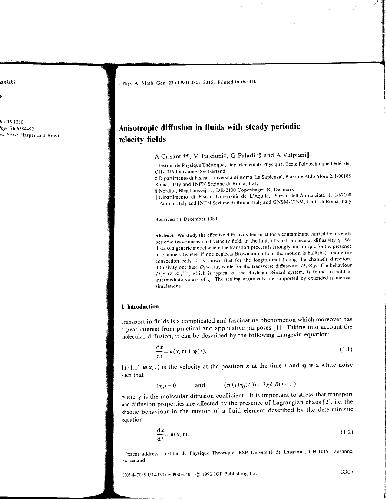 Anisotropic diffusion