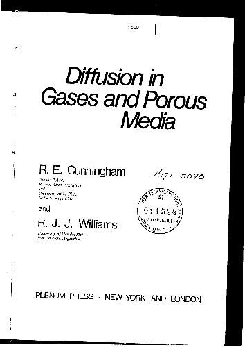 Diffusion in gases and porous medium