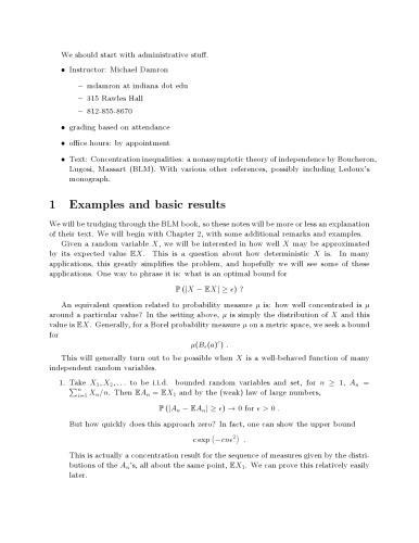 Concentration inequalities (probability theory)