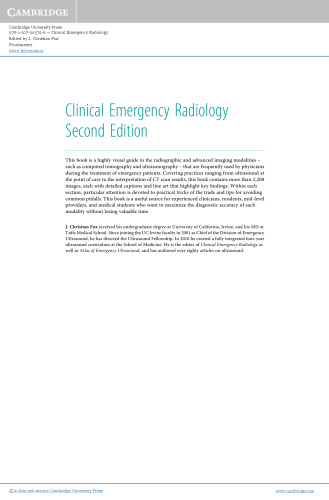 Clinical emergency radiology