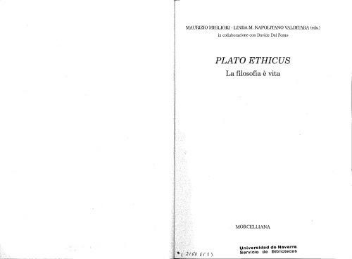 Plato ethicus: la filosofia è vita