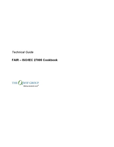 FAIR – ISO/IEC 27005 Cookbook