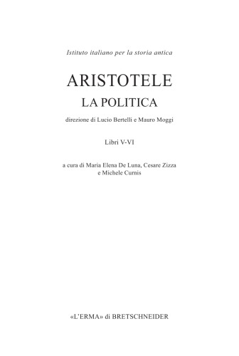 La politica, Libro V-VI