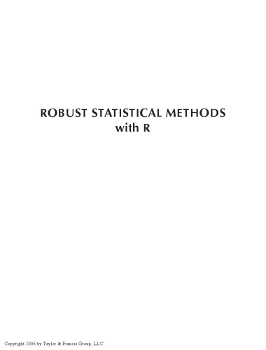 Robust Statistical Methods With R