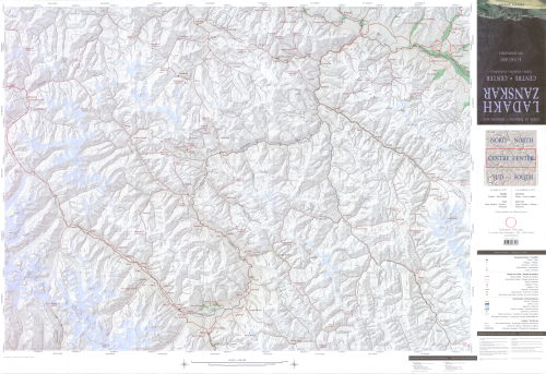 Trekking map Ladakh-Zanskar: Center (Leh – Padum – Pangong)