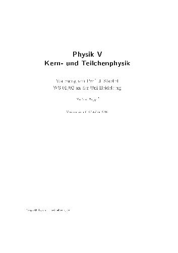 Kern und Teilchenphysik