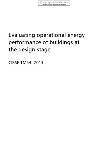 Evaluating Operational Energy Performance of Buildings at the Design Stage