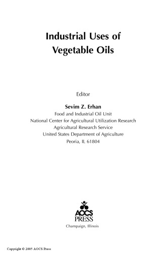 Industrial uses of vegetable oils