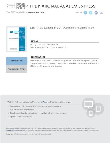 LED Airfield Lighting System Operation and Maintenance