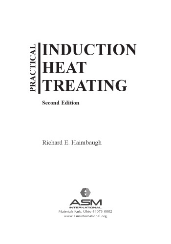 Practical Induction Heat Treating, Second Edition