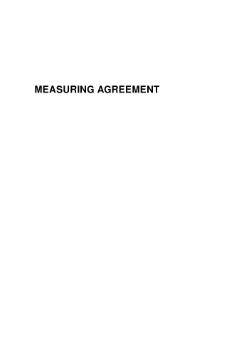 Measuring agreement : models, methods, and applications