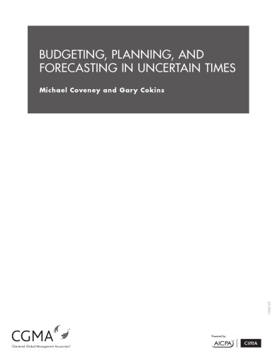 Budgeting, forecasting and planning in uncertain times