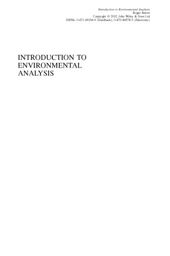 Introduction to Environmental Analysis