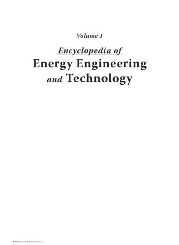 Encyclopedia of energy engineering and technology Volume 1-3