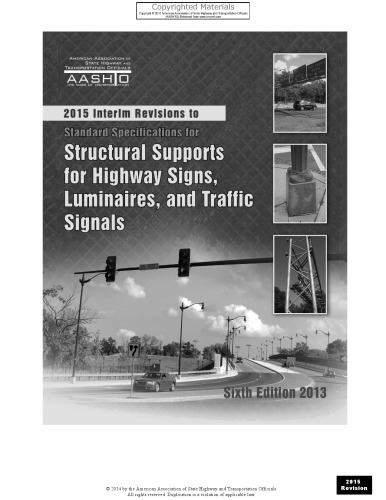 2015 interim revisions to standard specifications for structural supports for highway signs, luminaires, and traffic signals