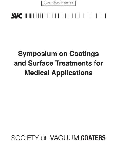 SVC - 56th Annual Technical Conference Proceedings, April 20-25, 2013Providence, RI USA