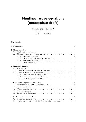 Nonlinear Wave Equations