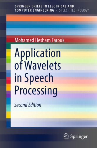  Application of Wavelets in Speech Processing