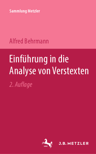  Einführung in die Analyse von Verstexten