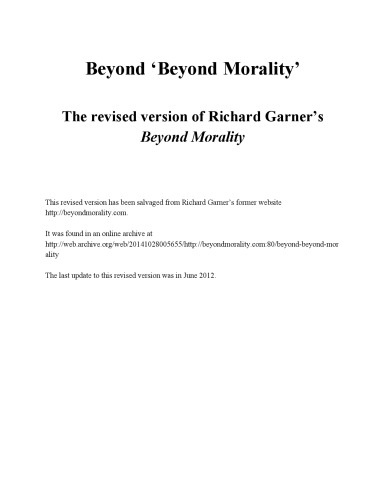 Beyond Beyond Morality