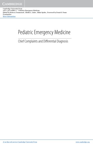 Pediatric Emergency Medicine Chief Complaints and Diferential Diagnosis