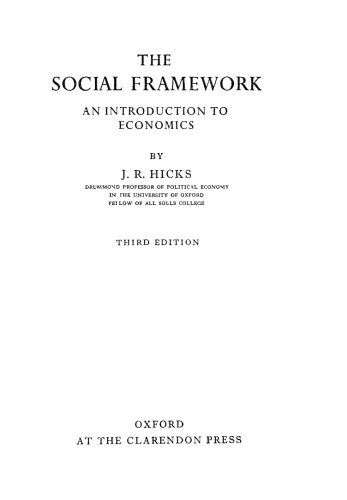 The Social Framework: An Introduction to Economics