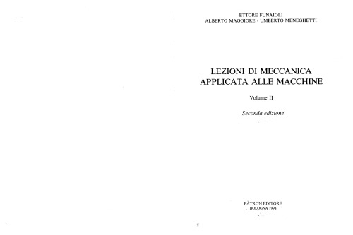 Lezioni di meccanica applicata alle macchine. 2, Elementi di meccanica degli azionamenti