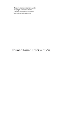 Humanitarian Intervention: Moral and Philosophical Issues